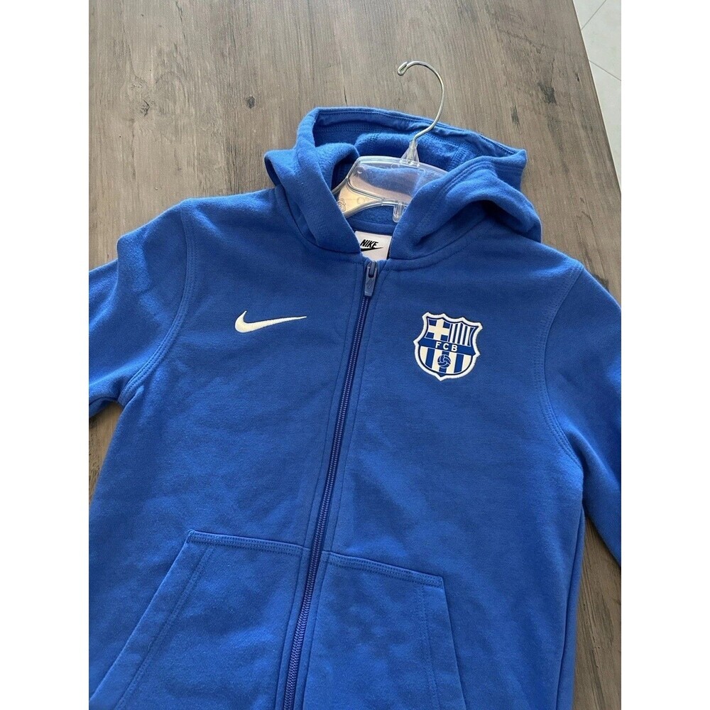 BARCELONA 2021/2022 FOOTBALL HOODED JACKET JERSEY NIKE SIZE M Boys